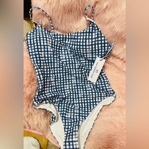 Seven Seas Blue W Painted Gingham One Piece Medium